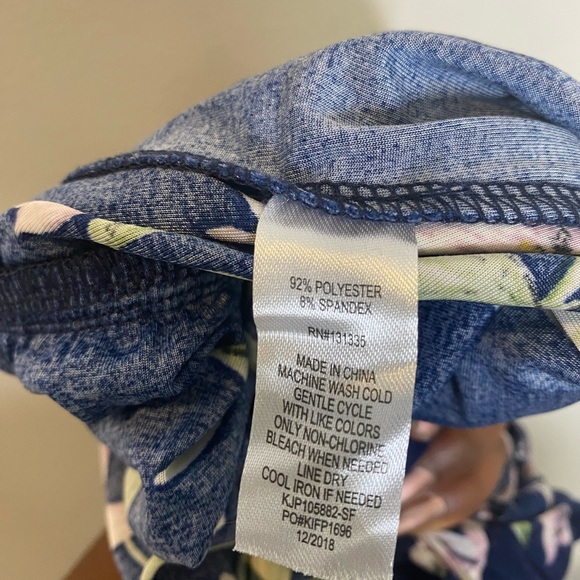 Nine Britton stitch fix Mona knit wide legs women’s navy floral size L jumpsuit - Picture 5 of 5